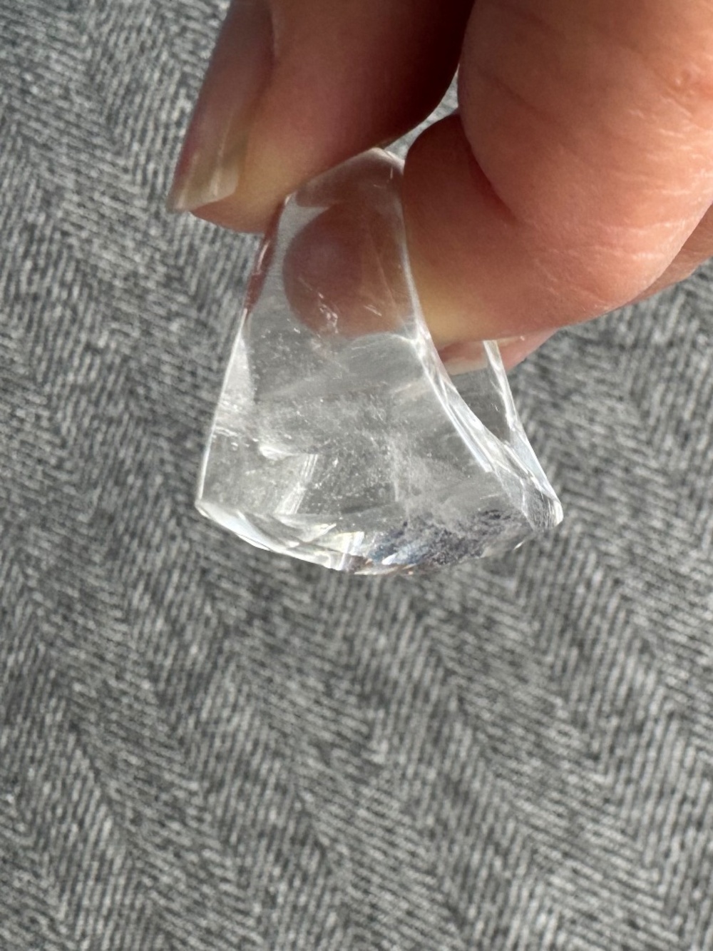 NWOT, ROOST, FACETED TOP, CLEAR ACRYLIC RING, SIZE 7 - Picture 6 of 14